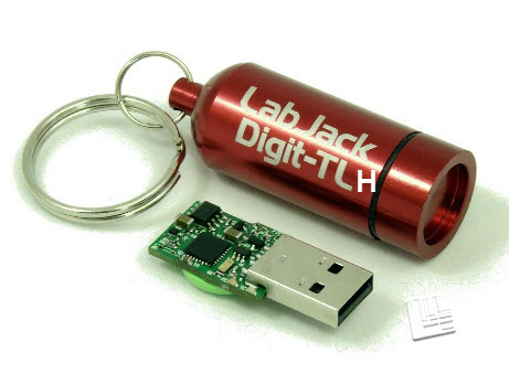 LabJack ラボジャック アルミケース USBデータロガー(温度と光度と湿度３点測定)