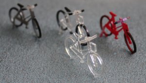 透明アクリル製自転車　ママチャリセット